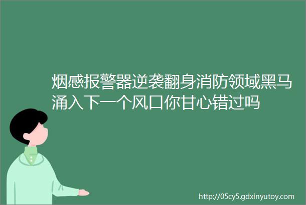 烟感报警器逆袭翻身消防领域黑马涌入下一个风口你甘心错过吗